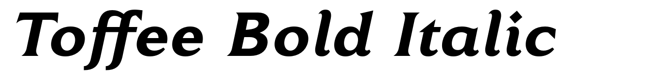 Toffee Bold Italic